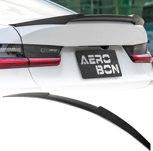 Miniatura 11 de AeroBon Alerón de maletero de fibra de carbono real compatible con BMW Serie 3 G20 Sedan M3 G80 2019-2026 Alerón trasero (estilo G20 MP)