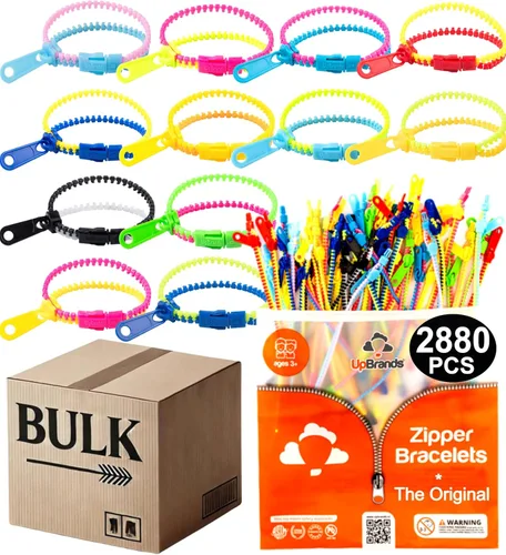 Miniatura 12 de UpBrands Classroom Regalos de San Valentín para niños, pulseras de cremallera de 7 1/2 pulgadas, juguetes de inquietud, huevos de Pascua, bolsas