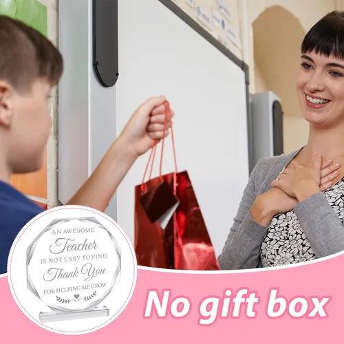 Miniatura 7 de Yookeer Regalos de agradecimiento para profesores, regalo de agradecimiento para maestros, letrero acrílico, recuerdo y pisapapeles, agradecimiento