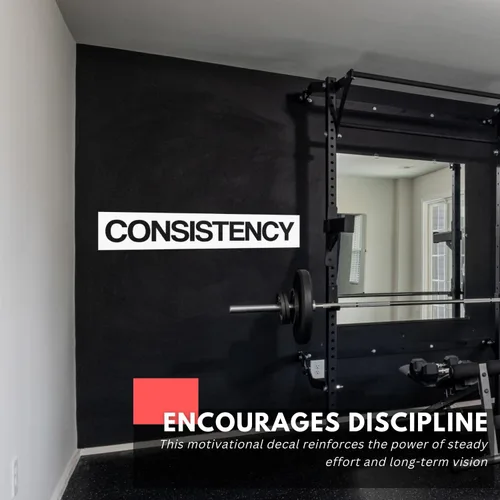 Miniatura 2 de My Vinyl Story - Adhesivo motivacional para pared, con texto en inglés "Consistency", decoración de vinilo para afirmación positiva, hogar, oficina