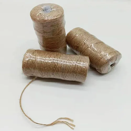 Miniatura 8 de Cuerda de yute de 3 capas de 0.079 pulgadas de diámetro, cuerda de arpillera para jardinería, artes y manualidades o envoltura de regalos, natural