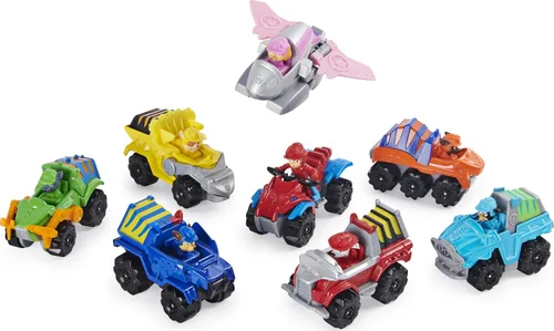 Miniatura 3 de PAW Patrol 6056889 - Paquete de regalo de rescate de dinosaurios de metal real, 8 vehículos coleccionables fundidos a presión, escala 1:55