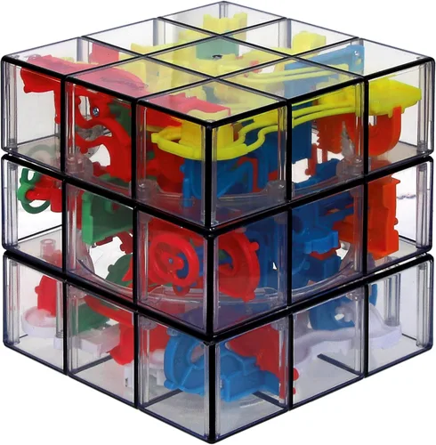 Rubik's Perplexus Fusion 3x3 Gravity 3D Maze Game Brain Teaser Puzzle Ball | Artículos para aliviar la ansiedad cosas geniales | Juguetes Multicolor