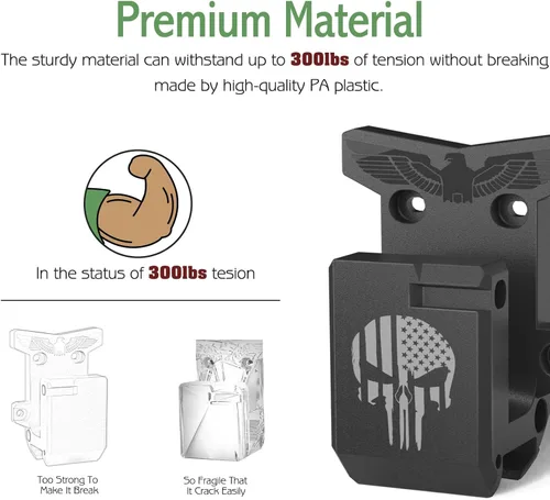 Miniatura 6 de Aoanoko Soporte de Pared para Arma, Estante para Armas con Material PA Absolutamente Fuerte y Sólido y Tratamiento Esmerilado, Sistema