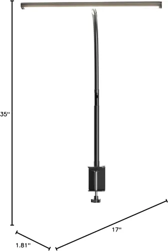 Miniatura 7 de Airlonv Lámpara de escritorio LED para oficina y hogar, luz de escritorio con atenuación continua ajustable y cuello de cisne flexible, lámpara