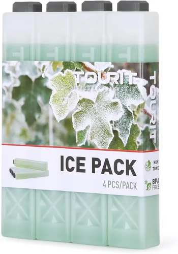 Miniatura 10 de TOURIT - Bolsas de hielo para enfriadores reutilizables de larga duración para bolsas de almuerzo/cajas, mochila refrigeradora