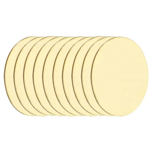 MECCANIXITY 10 placas redondas de latón, hojas de cobre puro de 0.79 pulgadas de diámetro, chapa de cobre de latón H62 de 0.020 in para