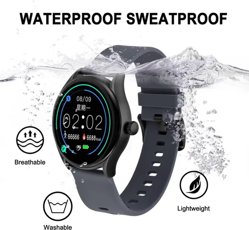 Miniatura 110 de BISONSTRAP Correas de reloj de silicona, correas de reloj delgadas con liberación rápida, 0.787 in, negro con hebilla negra