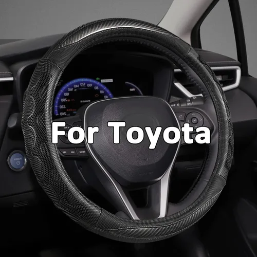 Funda para Volante GIANT PANDA para Toyota, Funda para Volante de Coche para Toyota Highlander Rav4 Corolla Camry, Tamaño Estándar - Gris