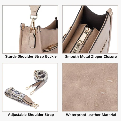 Miniatura 5 de Telena Monederos cruzados para mujer, de piel vegana, de moda, con correa ajustable para guitarra