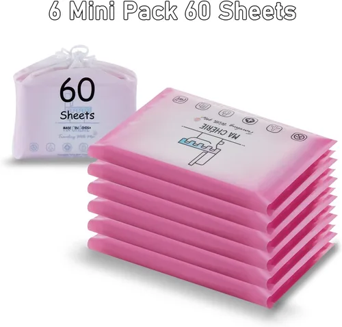 Miniatura 7 de MA CHÉRIE Fundas desechables para asiento de inodoro, 60 hojas (6 paquetes x 10), extra grandes, desechables, aptas para viajes y familia