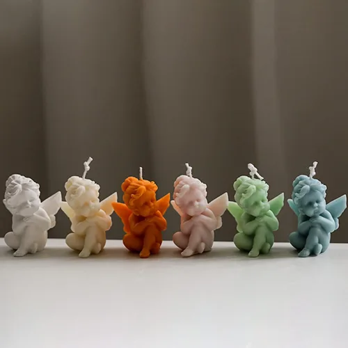 Miniatura 4 de Moldes de silicona para velas de ángel de varios estilos, moldes de silicona para velas de ángel bebé, molde de silicona para decoración