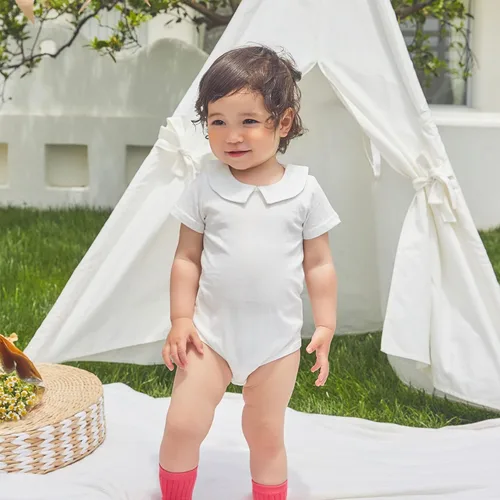 Miniatura 155 de pureborn Mameluco de algodón súper suave para bebés niños y niñas de 0 a 24 meses