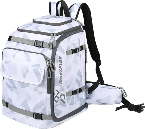 Miniatura 8 de MORXPLOR Ski Boot Bag - 65L Padded, Waterproof Ski Travel Backpack for Gear & Accessories