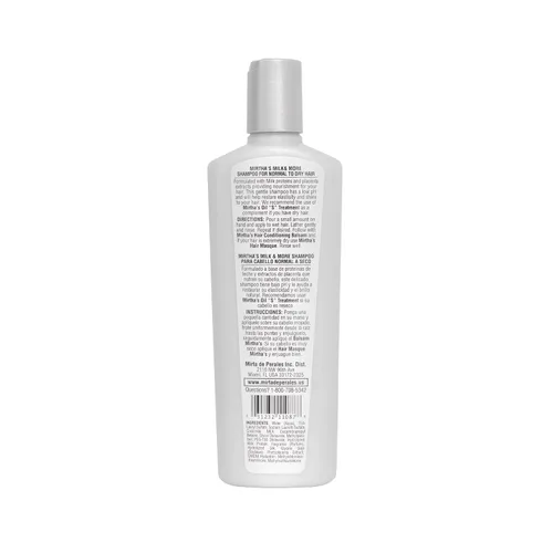 Miniatura 3 de Mirta De Perales Champú de leche para cabello normal a seco Limpiador suave rico en proteínas con proteína de leche, proteína de seda y extracto