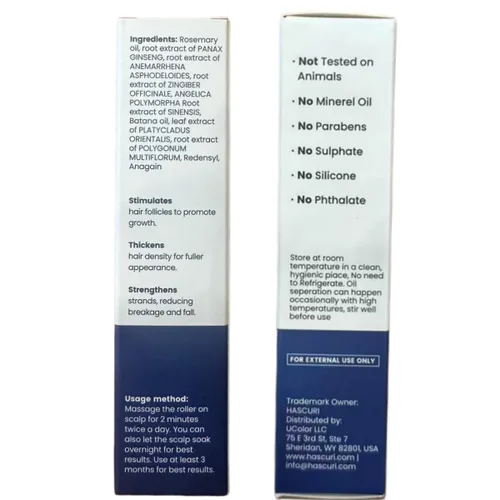 Miniatura 8 de Suero botánico 5 en 1 para el cabello Roll-On con romero, Redensyl y Anagain – Fórmula nutritiva para el cuero cabelludo para adelgazar el cabello
