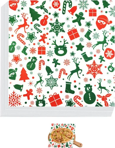 Miniatura 10 de 120 hojas de papel encerado de 12 x 12 pulgadas, cesta de comida para sándwich, forros de hojas de papel encerado a cuadros para envolver pan