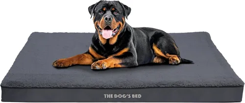 Miniatura 13 de The Dog's Bed - Cama ortopédica para perro, gris medio con ribete negro, impermeable, cama de apoyo con fundas reemplazables lavables, aprobada por