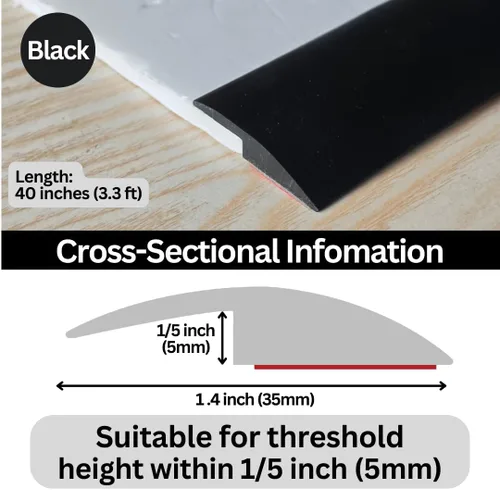 Miniatura 2 de Tira de Transición de Piso Autoadhesiva para Alfombra, Madera, Azulejo, Vinilo, Piso Laminado, Cubierta de Transición, Borde, Ribete, Espacio