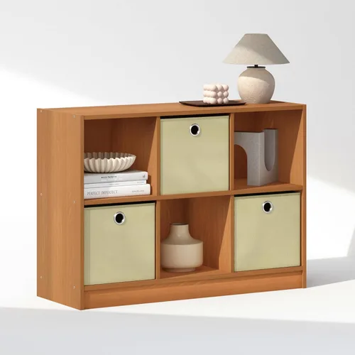 Miniatura 10 de Furinno Organizadores y almacenamiento de armario cúbicos, organizador de armario de 6 cubos con contenedores, almacenamiento de estante abierto