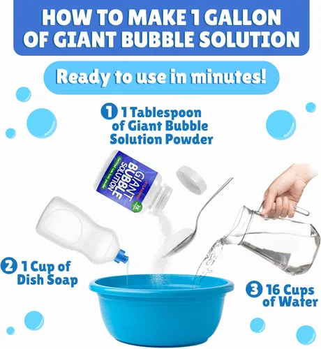 Miniatura 2 de Burbujas para niños - Burbuja Solución de burbujas gigantes, mezcla en polvo para burbujas que hace 1792 OZ (14 galones) - La solución en polvo