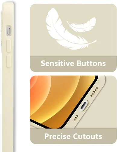 Miniatura 4 de RALEAVO Funda Floral para iPhone 12, Cubierta de Silicona Líquida con Bonito Patrón de Rama de Flores para Niñas y Mujeres, Funda Protectora de Goma