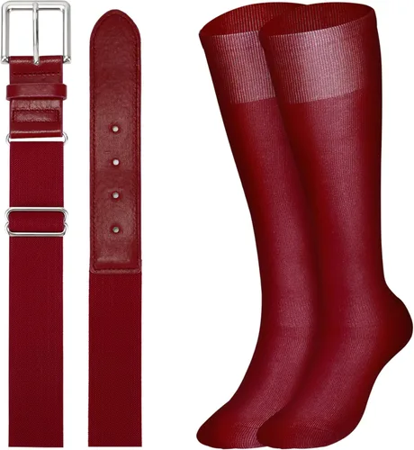 Miniatura 19 de XZQTIVE Conjunto combinado de calcetines de béisbol y softbol y cinturón de béisbol y sóftbol, calcetines de fútbol hasta la rodilla para niños