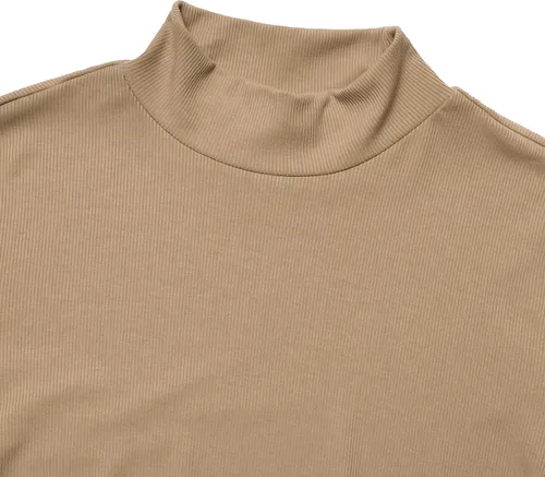 Miniatura 3 de Bhome Camisa de maternidad de manga larga para embarazada, cuello simulado acanalado, suéter para embarazadas