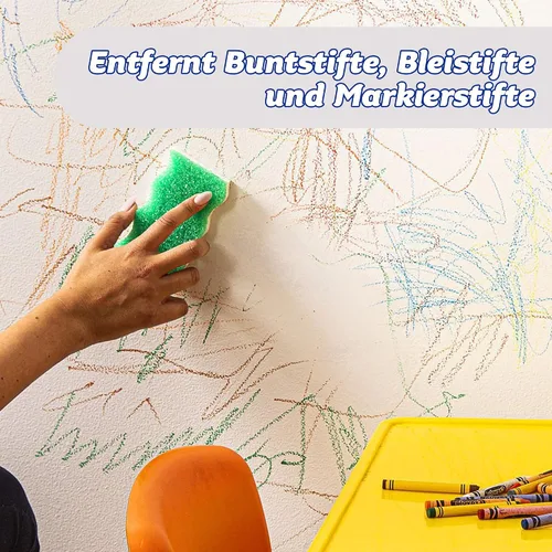 Miniatura 5 de Scrub Daddy Eraser Daddy 10x, esponja mágica para paredes pintadas, limpiador de zócalos, esponjas de melamina, almohadillas de limpieza de doble