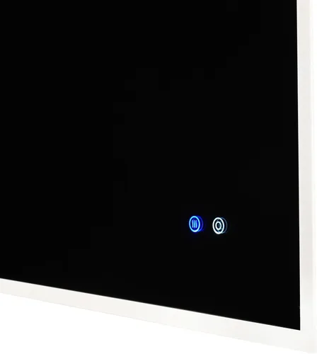 Miniatura 5 de 36" W x 24" H Modern Wall Mounted LED Backlit Anti-Fog Rectangular Bathroom Mirror with Temperature Adjustable and Memory Function Touch Switch
