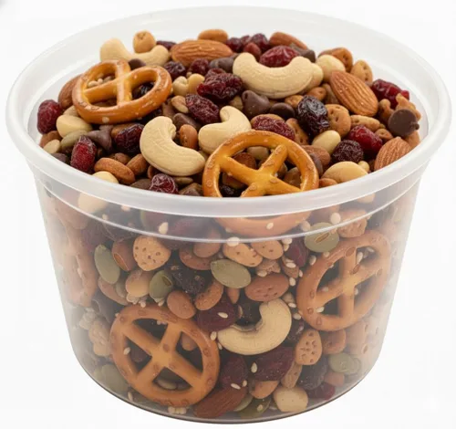Miniatura 4 de PACTOGO Recipientes redondos de plástico resistentes de 64 onzas con tapas, para recipientes de preparación de comidas, sin BPA, apilables, a prueba
