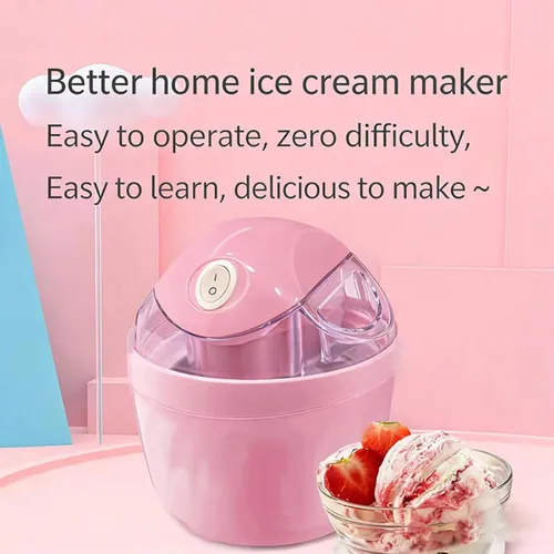 Miniatura 2 de Pequeña máquina de helados para el hogar, máquina de postres de un solo toque, máquina de helados personal de 17 onzas, mini para helados y yogur