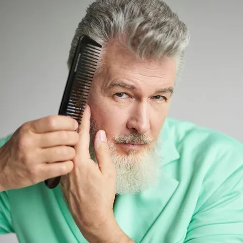 Miniatura 6 de Peine de pelo para hombre con asa, peines de bolsillo flexibles de plástico de 6 pulgadas para hombres, juego de peines negros para peinar dientes