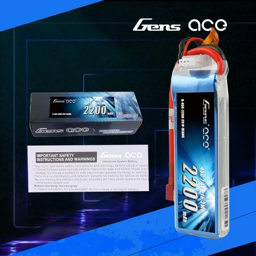 Miniatura 7 de Gens ace 7.4V 2200mAh 2S 45C LiPo Batería Deans Plug para 70MM EDF RC Avión 450 Helicóptero Rc Barco