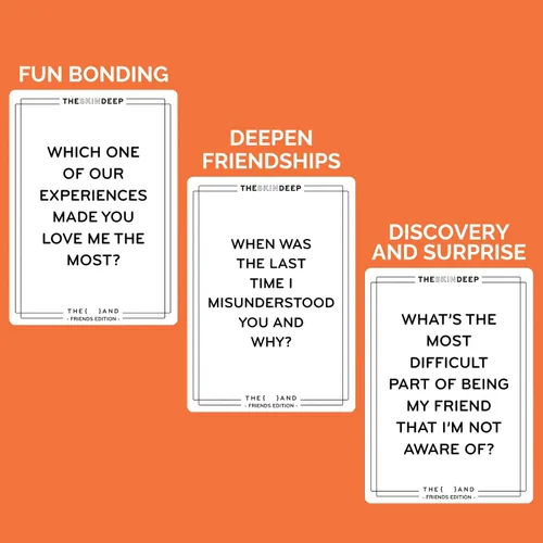 Miniatura 5 de Edición de THE AND Friends - Iniciadores de conversación para amigos para generar historias y profundizar amistades - Juego de cartas para conocerse