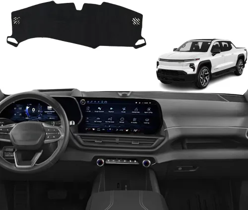 Miniatura 28 de Accesorios interiores personalizados para Silverado 1500 2019 2020 2021 2022 cubierta de tablero reduce el deslumbramiento, elimina grietas, rojo