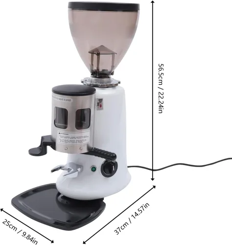 Miniatura 4 de Molinillo de café expreso comercial de 42.33 oz, molino de rebabas eléctrico semiautomático, máquina de café, herramienta de molienda de granos
