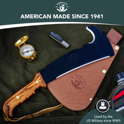 Miniatura 4 de Woodmans Pal - Machete de hacha multiusos con vaina, machete de supervivencia ideal para acampar, pesca, caza, bushcraft, hacha para desbrozar