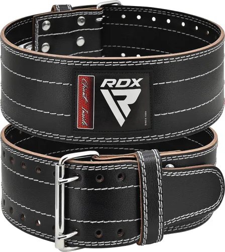Miniatura 10 de Cinturón de Levantamiento de Peso RDX para Hombres y Mujeres, Aprobado por IPL y USPA, 6mm de Grosor 100% Cuero, Soporte Posterior de 4