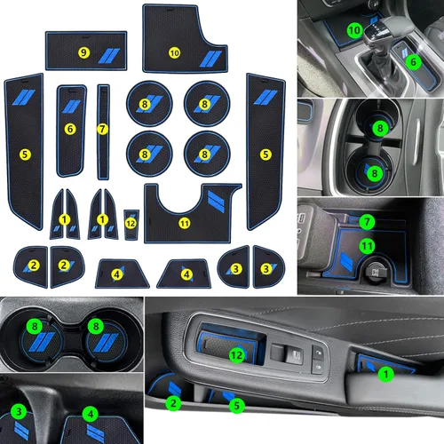 Miniatura 7 de POSAID Inserto de portavasos para Dodge Charger 2015-2023, alfombrillas antipolvo, forros para consola central, ajuste personalizado, tapetes