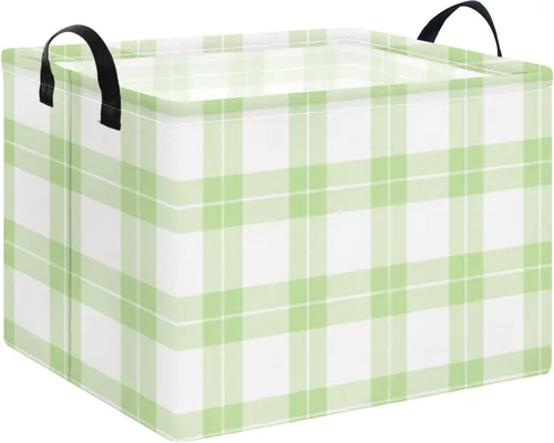 Miniatura 32 de NTAOHAMPER Cesta rectangular de almacenamiento de fútbol vacía, cesta de regalo plegable con asas, caja de juguetes/libros, decoración de habitación