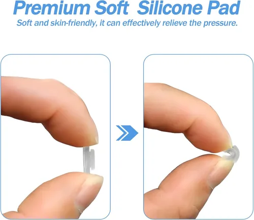 Miniatura 5 de 5 pares de almohadillas de nariz de repuesto deslizantes para la nariz, piezas cuadradas de silicona para la nariz, protectores para lentes, lentes