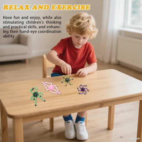 Miniatura 7 de 12 piezas Fidget Spinners Transformables Juguetes Fidget Avanzados para Niños para Alivio del Estrés Fidget Spinners Ideales como Juguetes