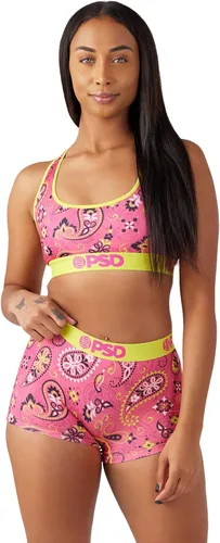 Miniatura 2 de PSD Pantalones cortos con estampado bandana para mujer, ropa interior de cobertura completa, cómodas bragas elásticas para mujer