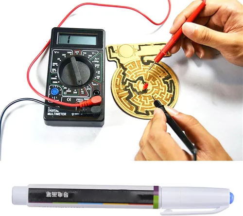Miniatura 2 de Pluma conductora de reparación de placa de circuito para teclado remoto y correcciones electrónicas con pintura de tinta en polvo metálico