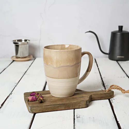 Miniatura 4 de Bosmarlin Taza de té de cerámica con infusor y tapa, 13.5 onzas, 5 colores a elegir, apta para lavavajillas y microondas, esmalte reactivo, taza