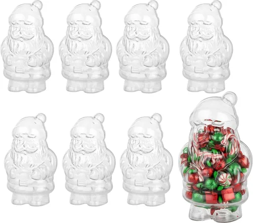 Miniatura 15 de Hammont Adornos Navideños Transparentes Rellenables – Caja de Regalo de Dulces Navideños Reutilizable en Forma de Alpaca para Decoración del Árbol