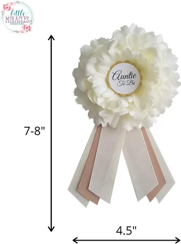 Miniatura 2 de Banda para mamá y papá para ser Pin Banda y ramillete para baby shower Hecho a mano en Estados Unidos