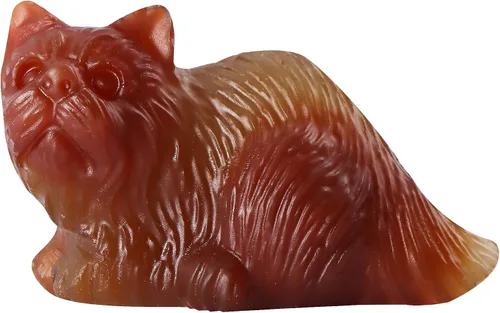 Miniatura 8 de Artistone Estatua de gato de cristal de amatista de 2 pulgadas, diseño de gatito sentado a mano, tallada a mano, escultura de cristal curativo