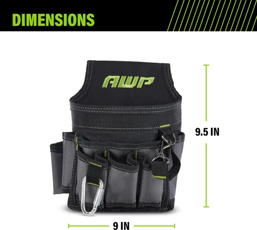 Miniatura 3 de AWP Mini bolsa de herramientas de nailon balístico organizador de múltiples bolsillos para electricistas, caja de herramientas profesional para una